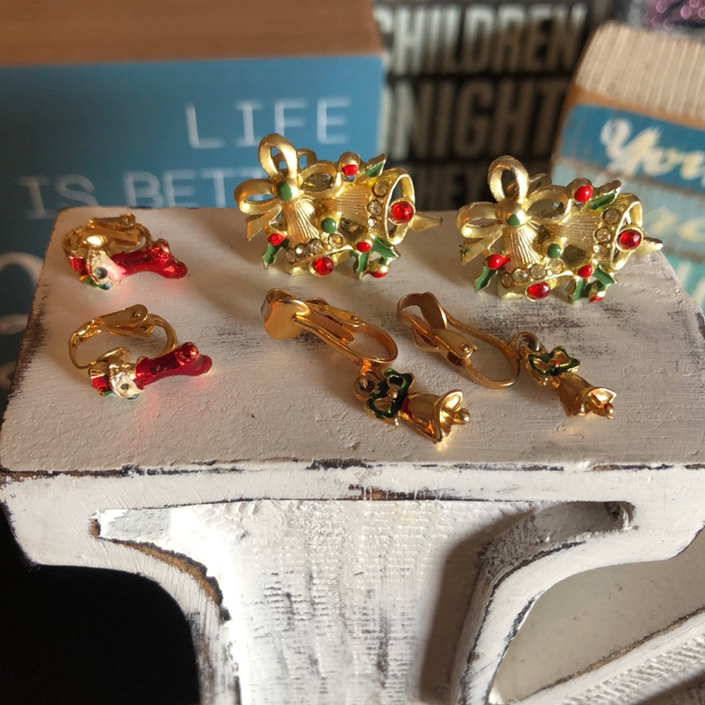 Christmas Clip-on Earring Lot